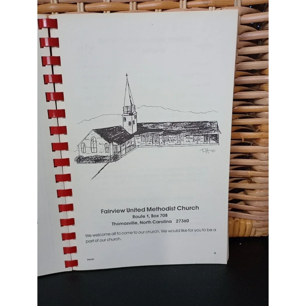 Fairview‎ United Methodist Church Cookbook Thomasville, NC 1990 Vintage Local